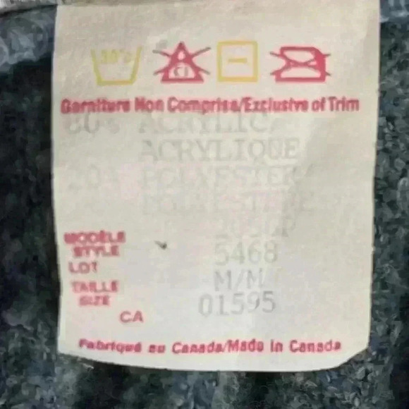 DANIEL HECHTER Petites ladies cropped ribbed medium blue turtleneck - Picture 8 of 8